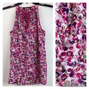 Cynthia Steffe silk halter tie neck blouse EUC